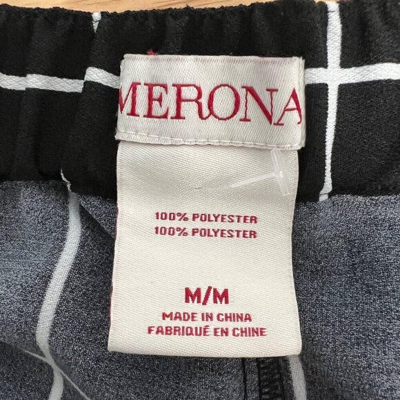 Merona Women’s Windowpane Jogger Dress Pants Black/White Size Medium Pockets - Picture 8 of 8
